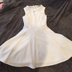 ModCloth mystic flirty white fit and flare dress